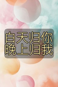白天归你晚上归我封面