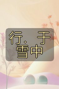 行.于雪中封面